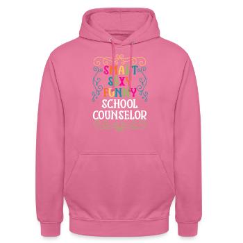 Smart Sexy Funny School Companion - Sweat-shirt à capuche unisexe - rose - Devant - Alina (178cm) & Michal (187cm)
