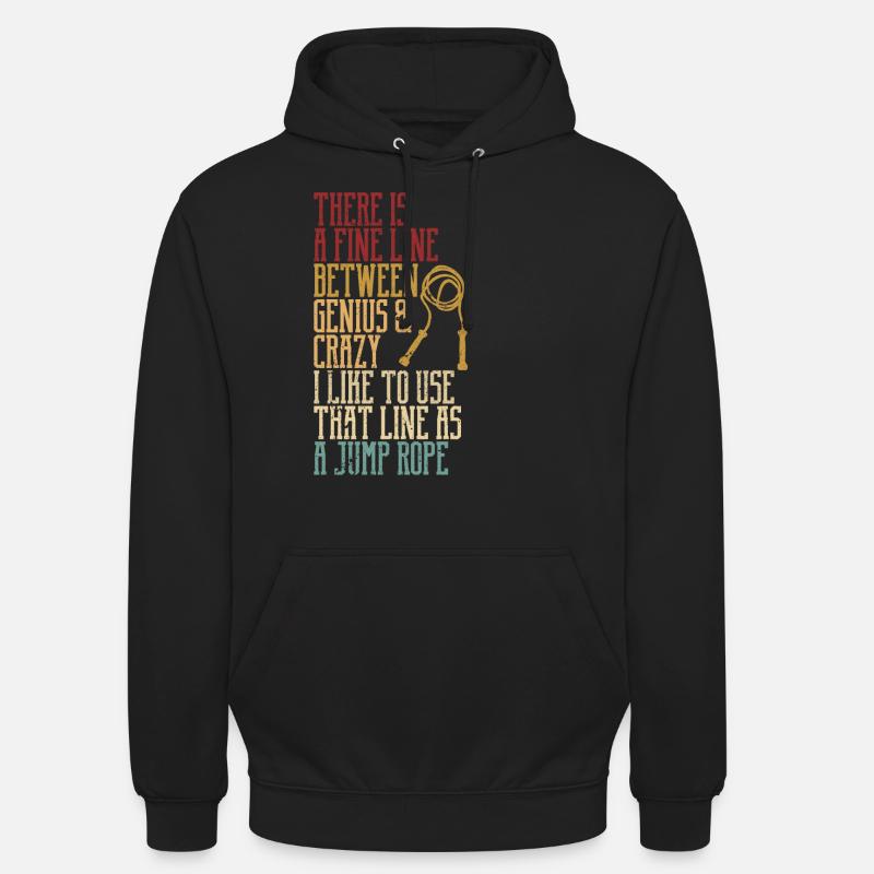 Lustiges Springseil Springseil springen Springseil - Unisex Hoodie - Schwarz
