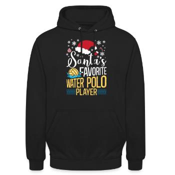 Water Polo Christmas Santa's - Unisex Hoodie - Schwarz - Vorne - Alina (178cm) & Michal (187cm)