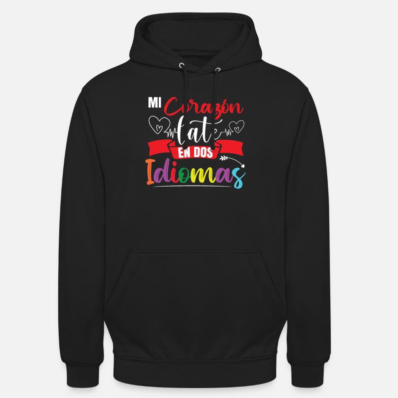 Ecole Professeur d’Espagnol Bilingue - Sweat-shirt à capuche unisexe - noir