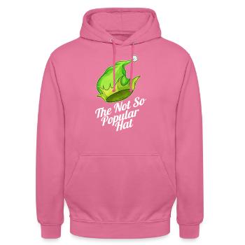 The Elfs Hat Is The Not So Popular Hat For - Unisex Hoodie - Pink - Vorne - Alina (178cm) & Michal (187cm)