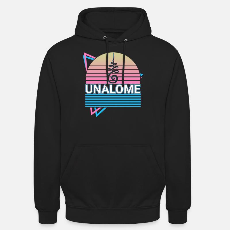 Unalome Rétro - Sweat-shirt à capuche unisexe - noir