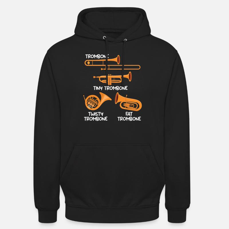 Petit Trombone Curvy Trombone Trombone Épais - Sweat-shirt à capuche unisexe - noir