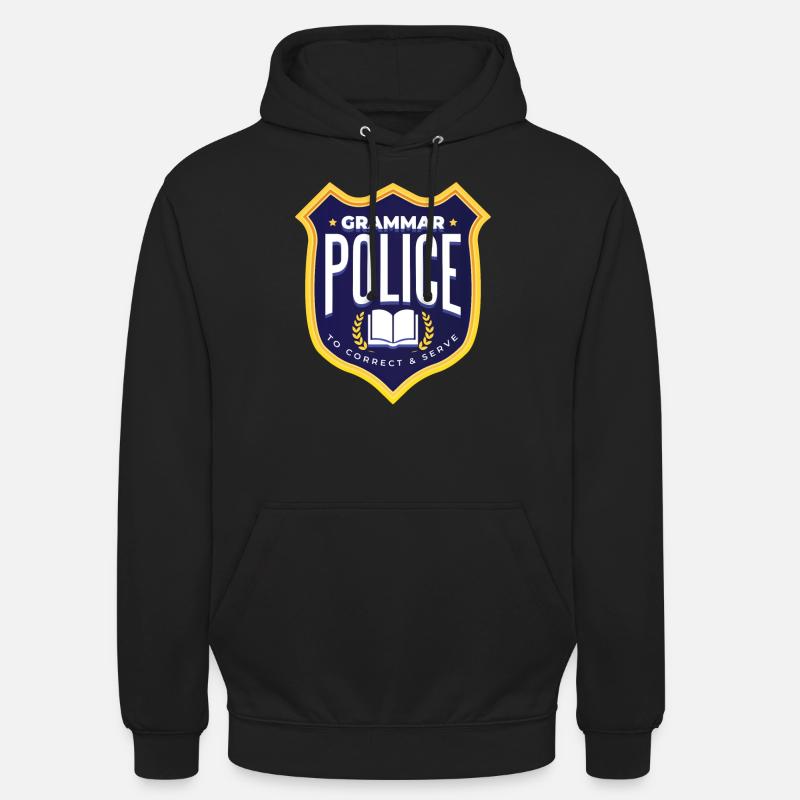Grammatikpolizeikost�m Halloween Grammatikpolizei - Unisex Hoodie - Schwarz