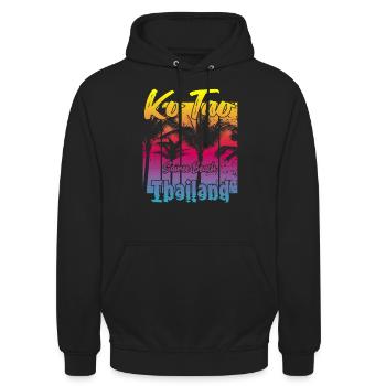 Ko Tao Sairee Beach Thailand - Unisex Hoodie - black - Front - Alina (178cm) & Michal (187cm)