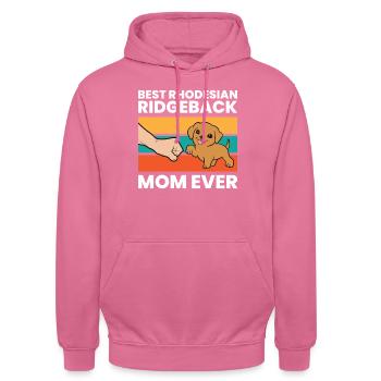Best Rhodesian Ridgeback Mom Ever - Unisex Hoodie - pink - Front - Alina (178cm) & Michal (187cm)