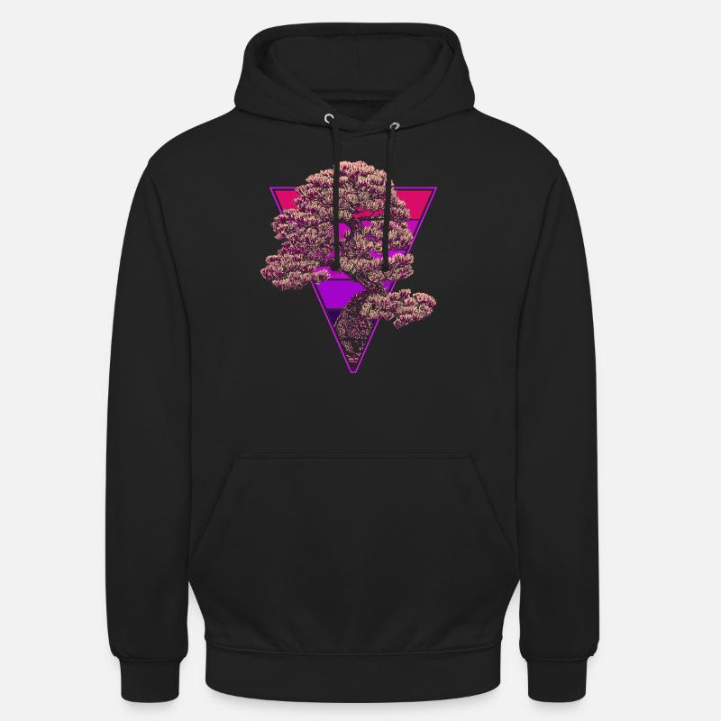 Bunter Bonsai Baum - Unisex Hoodie - Schwarz