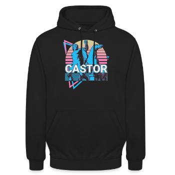 Castor Griechischer Gott Antike Griechische Mythol - Unisex Hoodie - Schwarz - Vorne - Alina (178cm) & Michal (187cm)