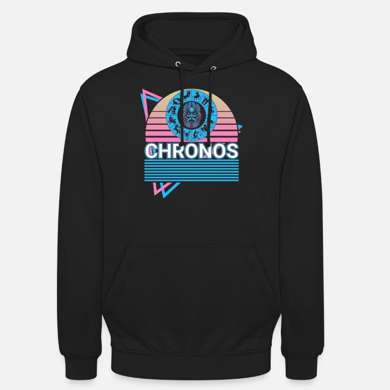 Crono dio greco Mito greco antico - Felpa con cappuccio unisex - nero