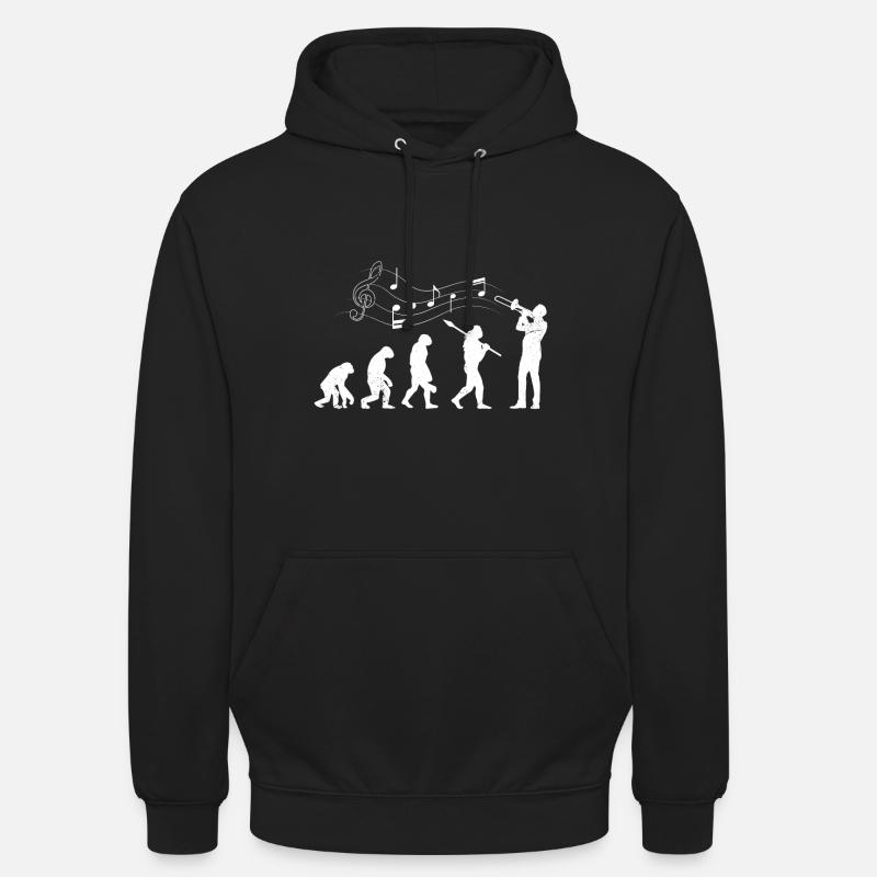 Evolution Trombone Je joue du Trombone - Sweat-shirt à capuche unisexe - noir