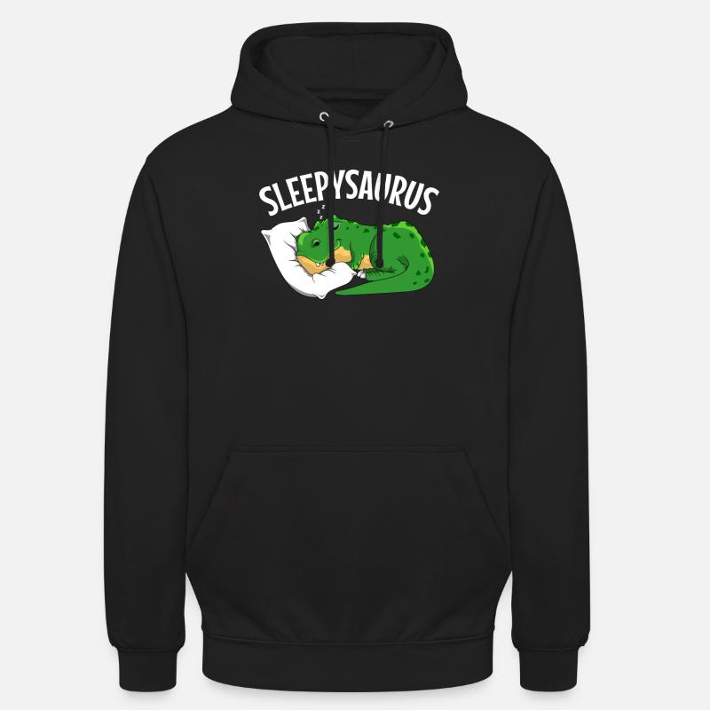 Pyjamas de dinosaure Sleepysaurus - Sweat-shirt à capuche unisexe - noir