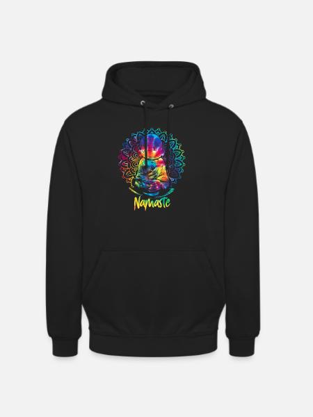 Namaste Zen Yoga Médite - Sweat-shirt à capuche unisexe - noir