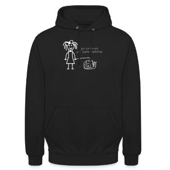 Schnecke Sport Das Ist Gerda Wir Joggen Gemeinsam - Unisex Hoodie - Schwarz - Vorne - Alina (178cm) & Michal (187cm)