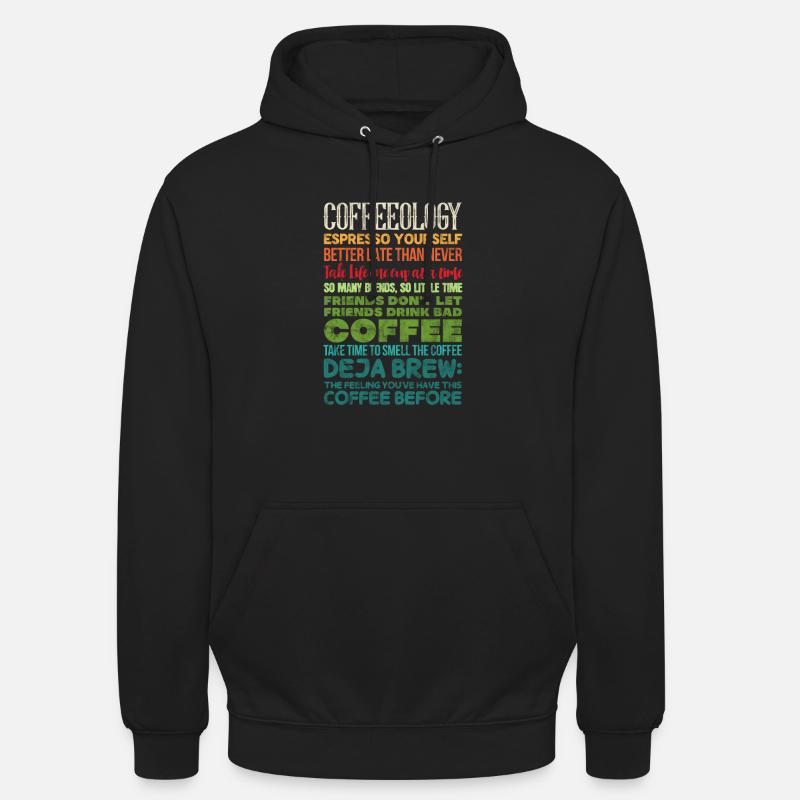 Kaffee - Unisex Hoodie - Schwarz