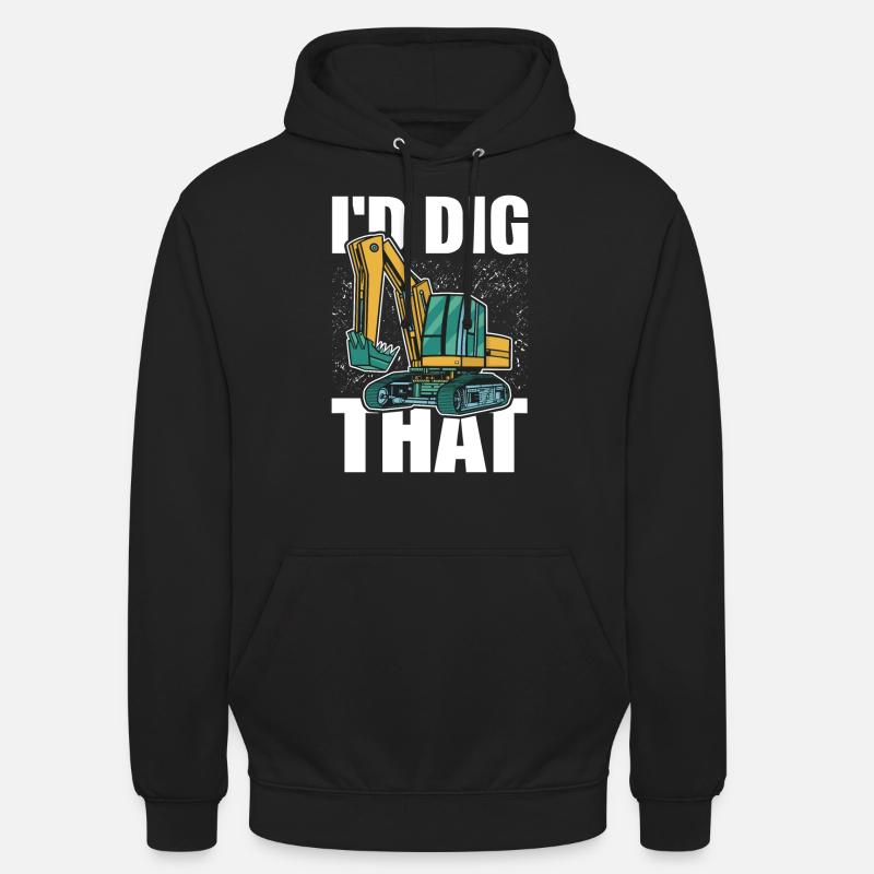 Baggern Baggerfahrer Bagger Baggerführer - Unisex Hoodie - Schwarz