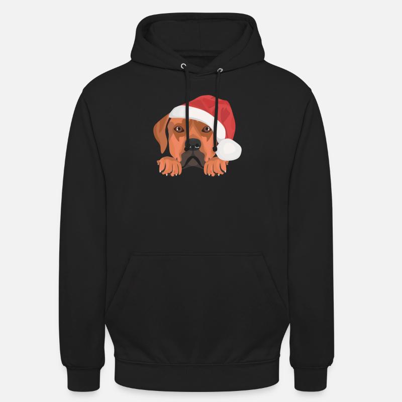 Rhodesian Ridgeback Joyeux Noël - Sweat-shirt à capuche unisexe - noir