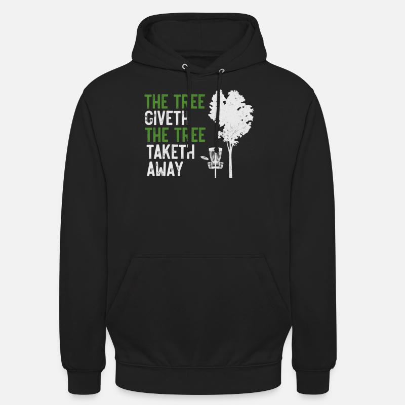 Disc golf, disc golf tree - Unisex Hoodie - black