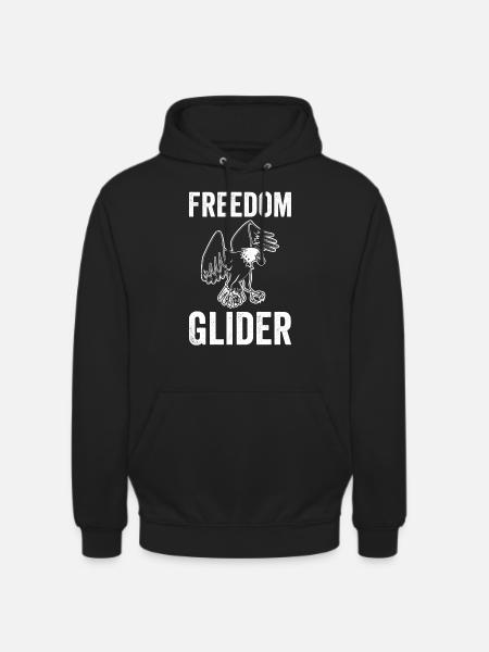 Funny Falcon Freedom Glider - Unisex Hoodie - black