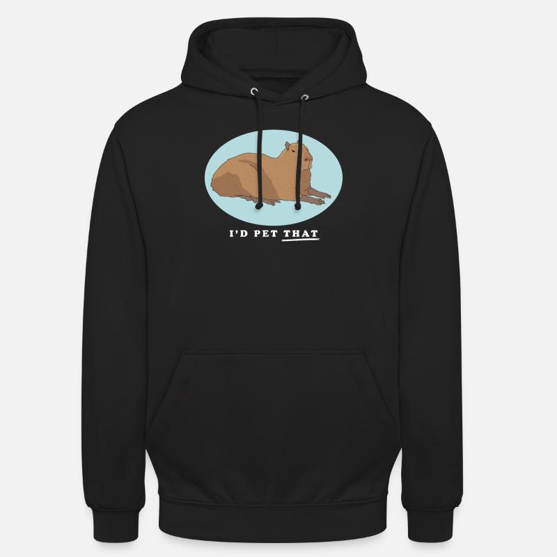 Capybara capybara | Cadeau Capybaras - Sweat-shirt à capuche unisexe - noir