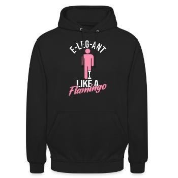 Leg Prosthesis Funny Leg Amputation - Unisex Hoodie - black - Front - Alina (178cm) & Michal (187cm)