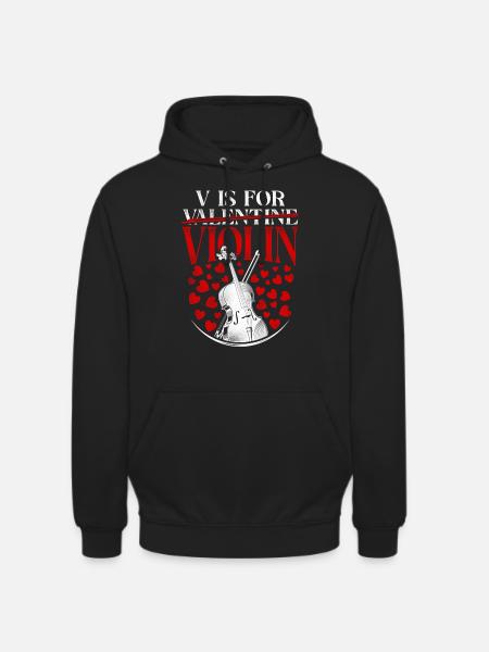Violoniste violoniste Saint-Valentin - Sweat-shirt à capuche unisexe - noir