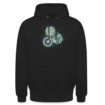 Vélo Cycliste VTT - Sweat-shirt à capuche unisexe - noir - Devant - Alina (178cm) & Michal (187cm)