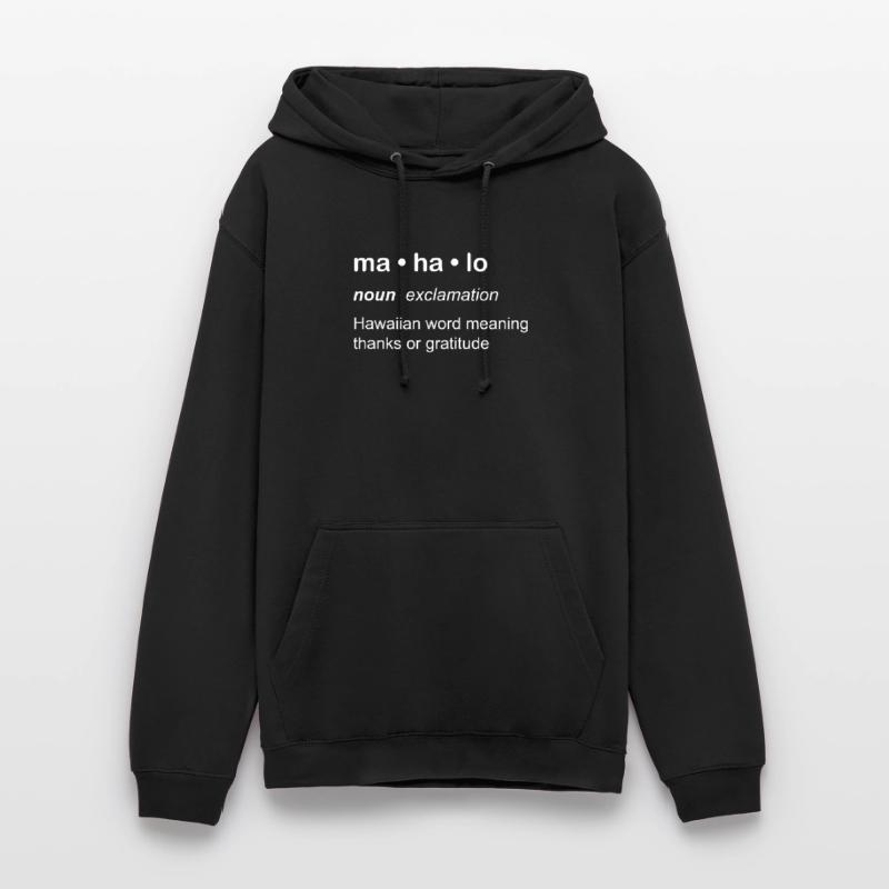 Mahalo Définition Nouveauté Langue hawaïenne Sweat-shirt à capuche unisexe