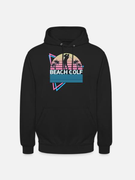 Beach golfers retro - Unisex Hoodie - black
