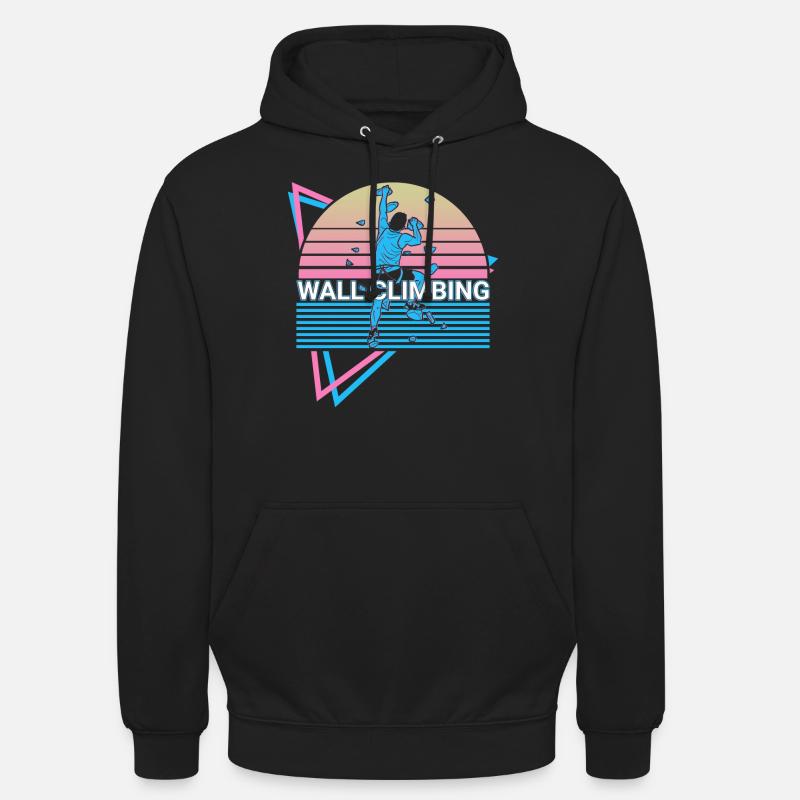 Wandklettern Wandkletterer Retro - Unisex Hoodie - Schwarz