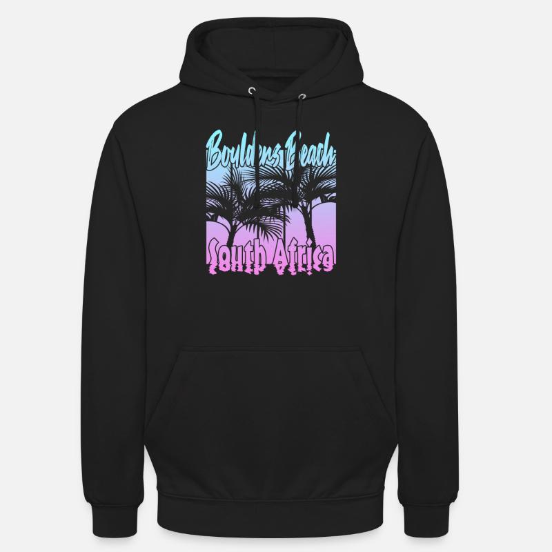 Plage de Boulders - Sweat-shirt à capuche unisexe - noir
