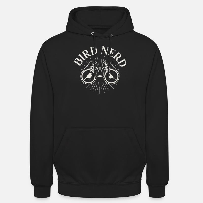 Nerd d’oiseaux - Sweat-shirt à capuche unisexe - noir