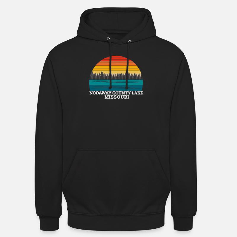 Comté de Nodaway Lac Missouri - Sweat-shirt à capuche unisexe - noir