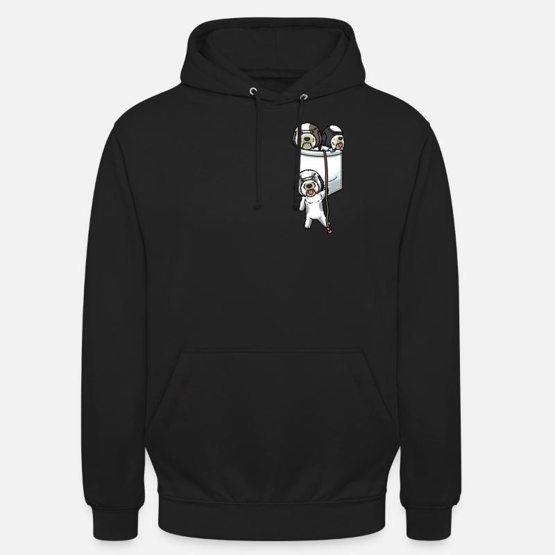 Sheepadoodle Chien en sac - Sweat-shirt à capuche unisexe - noir
