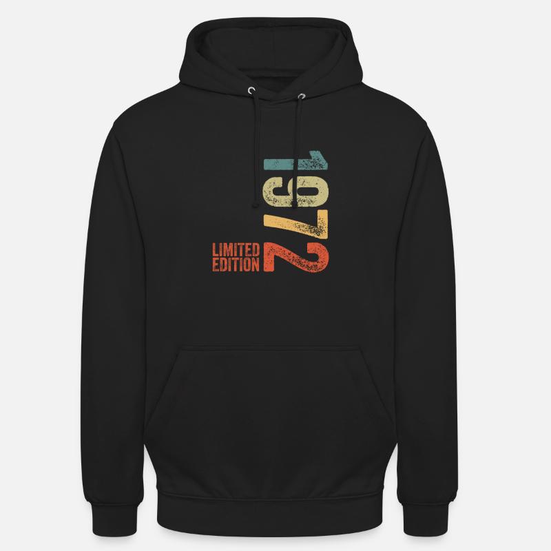 1972 Édition limitée - Sweat-shirt à capuche unisexe - noir