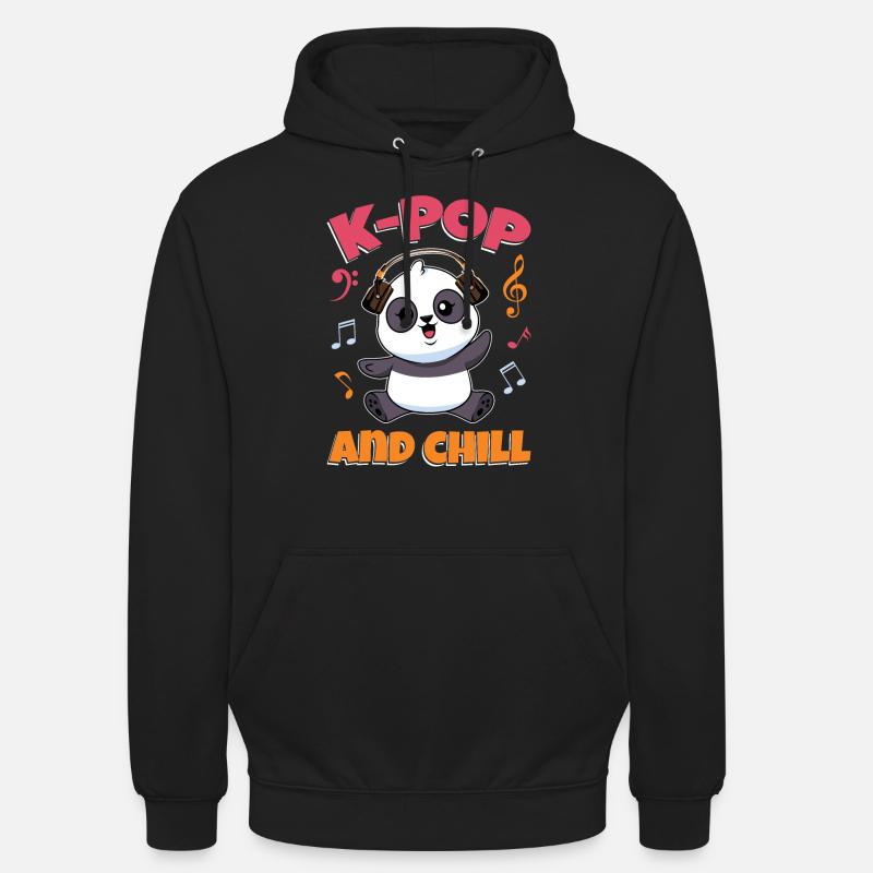 K-Pop Panda - Sweat-shirt à capuche unisexe - noir
