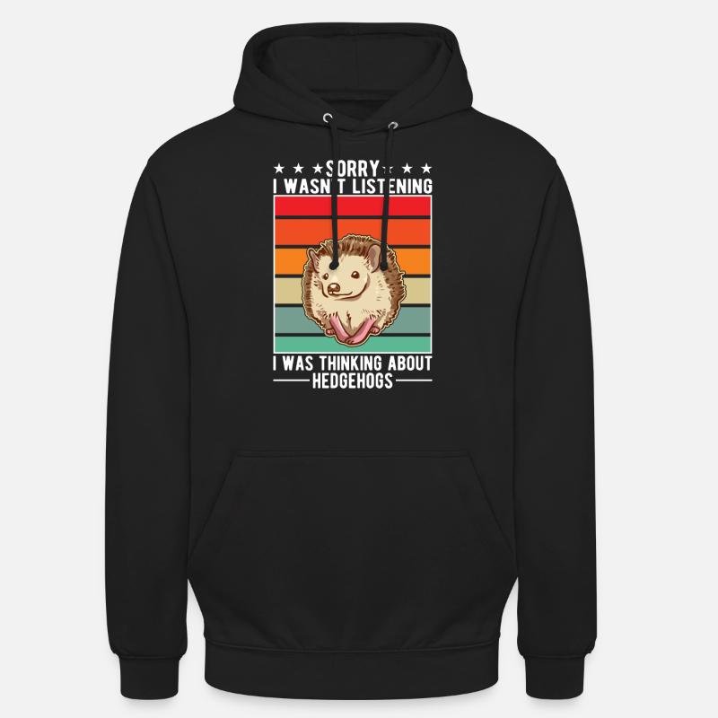 Hérisson Cadeau Stacheligel - Sweat-shirt à capuche unisexe - noir