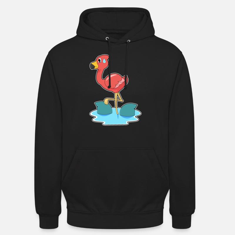Flamingo Shark - Unisex Hoodie - black