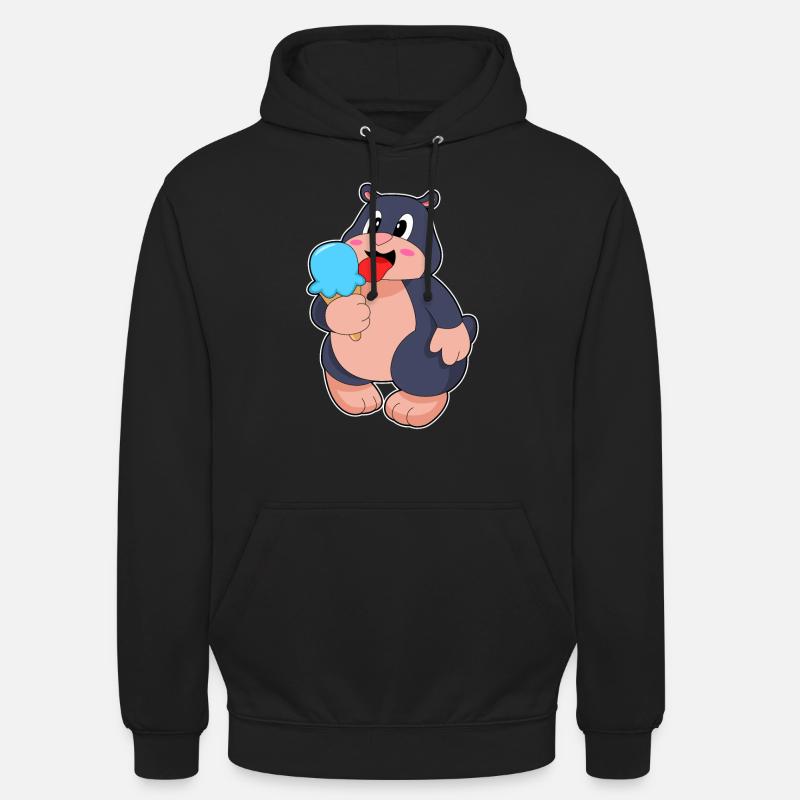 Crème glacée Mole Waffle - Sweat-shirt à capuche unisexe - noir