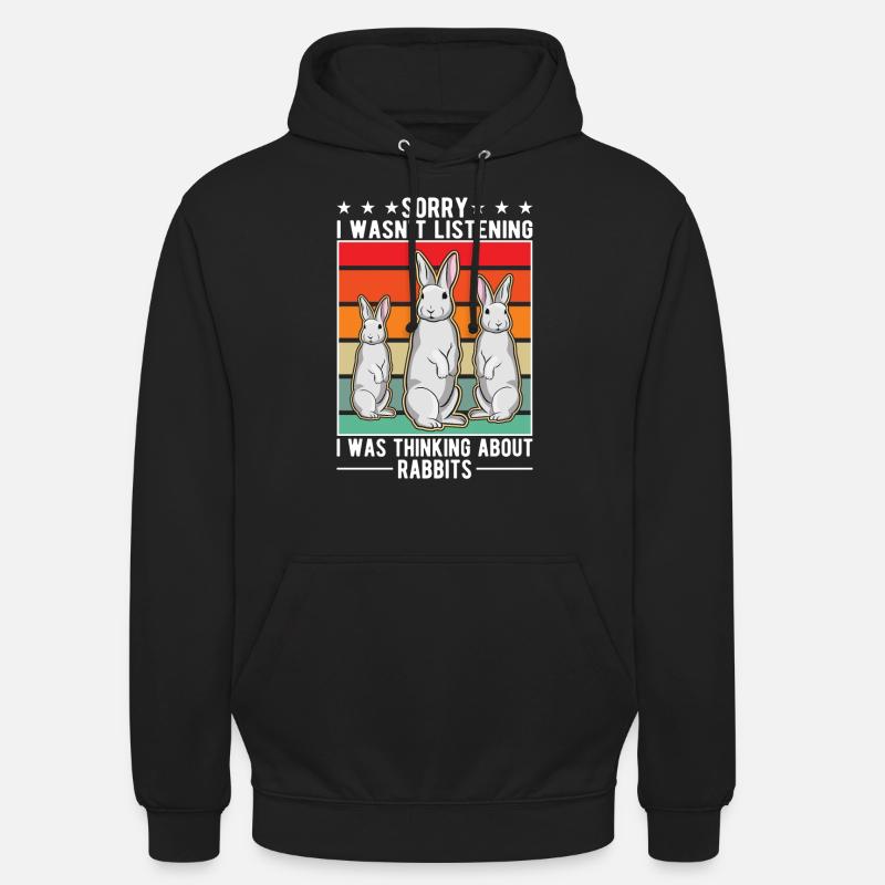 Rabbit Rabbit Rabbit Rabbit - Unisex Hoodie - black