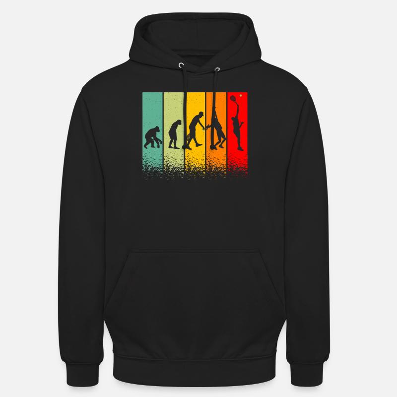 Evolution Tennisman Geschenkidee Mann - Unisex Hoodie - Schwarz