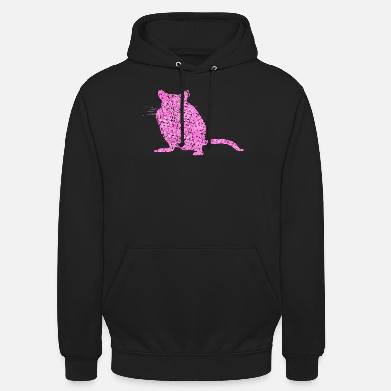 Gerbille de fleurs Gerbilles - Sweat-shirt à capuche unisexe - noir