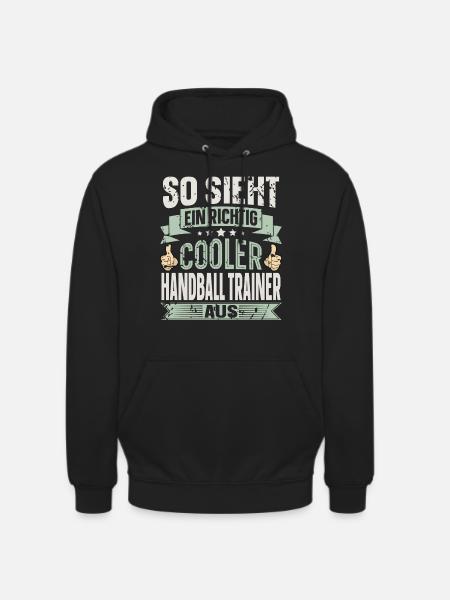 Handballtrainer Handball - Unisex Hoodie - Schwarz