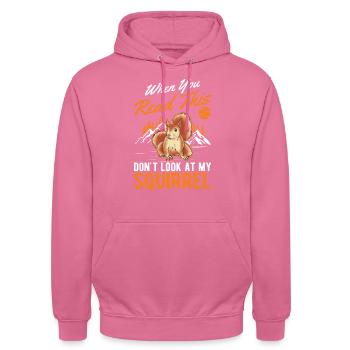 Écureuil Cadeau Écureuil Gris - Sweat-shirt à capuche unisexe - rose - Devant - Alina (178cm) & Michal (187cm)