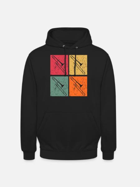 Trombone Trombonist retro Trombones - Unisex Hoodie - black