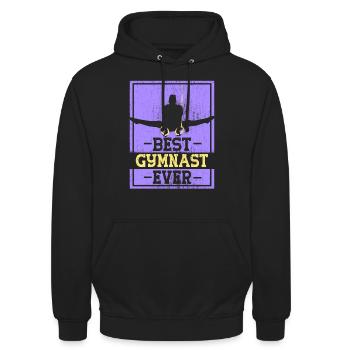 Bester Turner Aller Zeiten Gymnast Gymnastik - Unisex Hoodie - Schwarz - Vorne - Alina (178cm) & Michal (187cm)