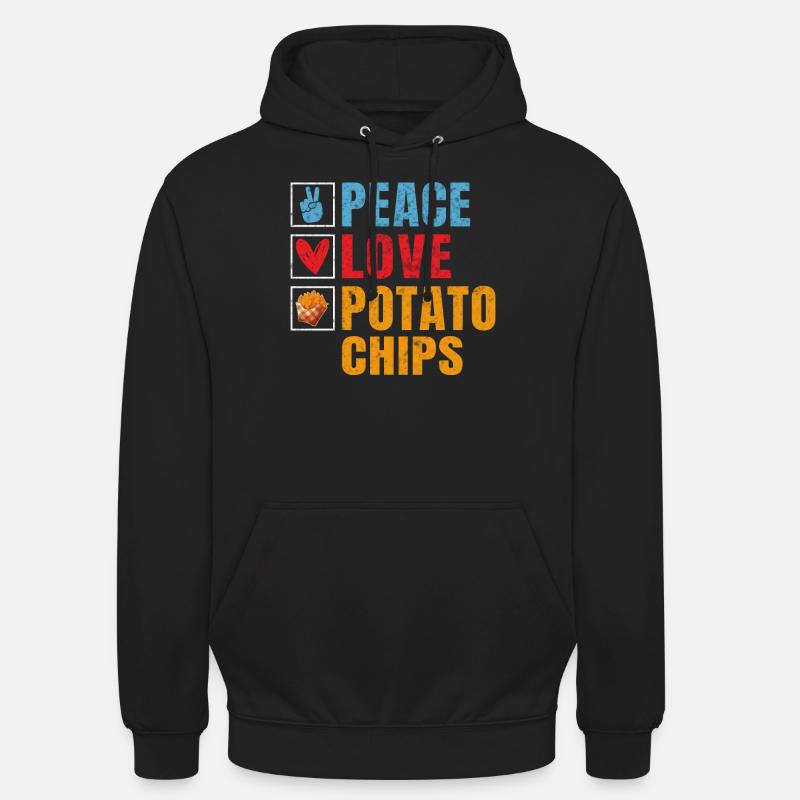 Cadeau de croustilles - Sweat-shirt à capuche unisexe - noir
