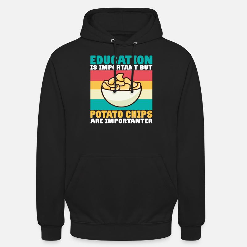 Cadeau de croustilles - Sweat-shirt à capuche unisexe - noir