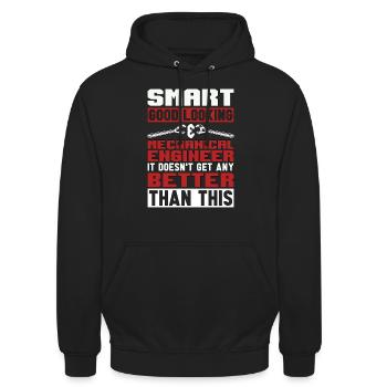Mechanical Engineering Smart Good Looking Mechanic - Unisex Hoodie - Schwarz - Vorne - Alina (178cm) & Michal (187cm)