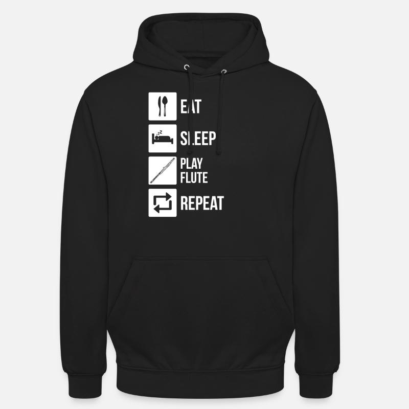 Querflöte Querflötenspieler Querflötist - Unisex Hoodie - Schwarz