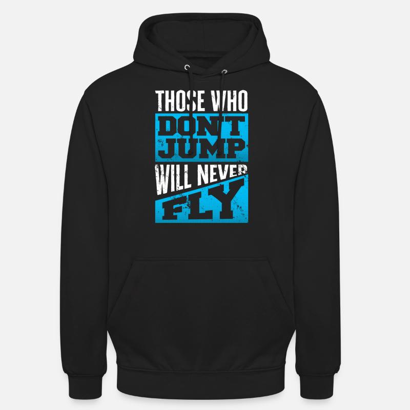 Parachutisme, Parachutisme - Sweat-shirt à capuche unisexe - noir